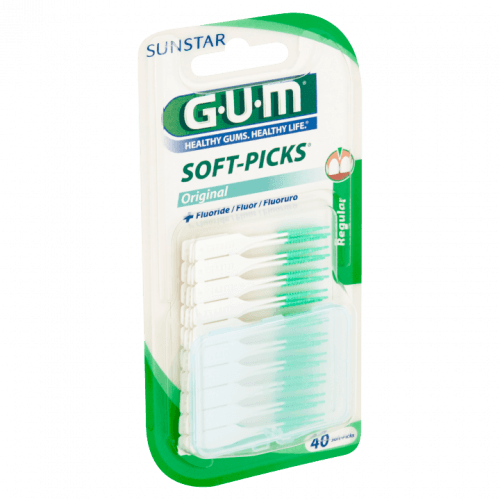 GUM Soft-Picks Regular gumový mezizubní kartáček s fluoridy 40 ks