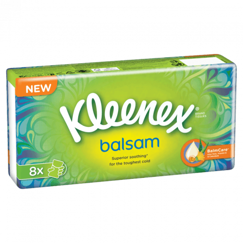 Kleenex Balsam papírové kapesníky 4vrstvé 8x10ks
