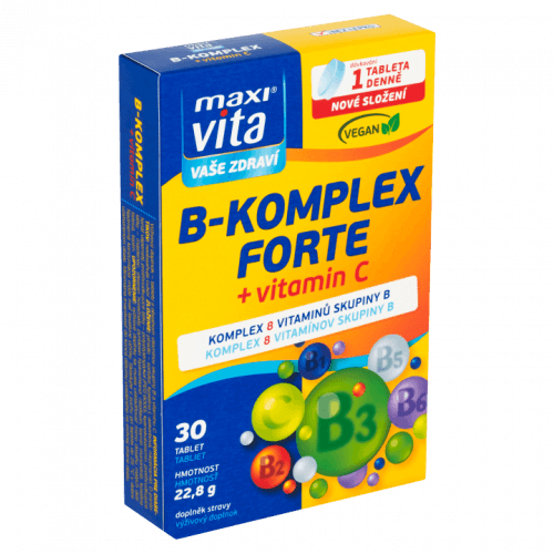MaxiVita B - komplex + vitamin C 30 tablet
