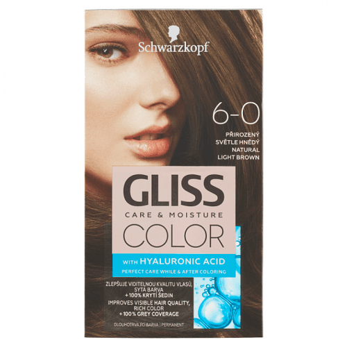 Schwarzkopf Gliss Color barva na vlasy Přirozený Světle Hnědý 6-0