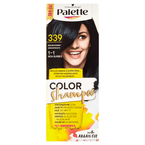 Schwarzkopf Palette Color Shampoo barva na vlasy Modročerný 339