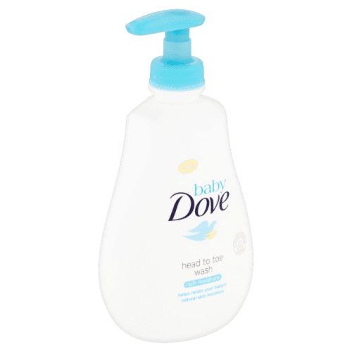 Dove Baby dětský hydratační mycí gel pro celé tělo a vlásky v pumpičce 400ml