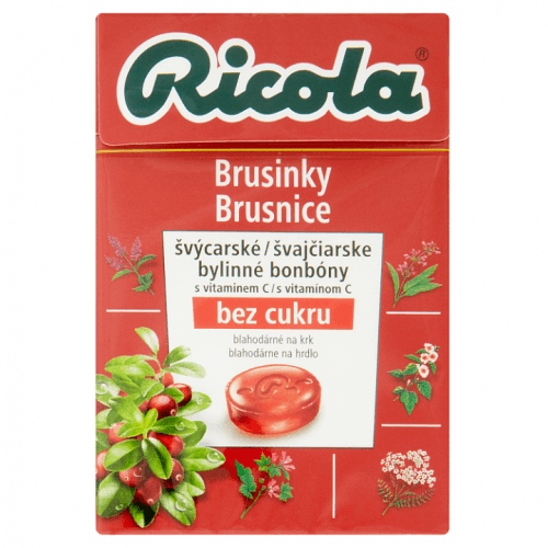 RICOLA Brusinky - Cranberry 40g bez cukru