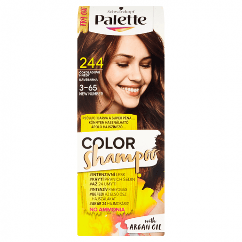 Schwarzkopf Palette Color Shampoo barva na vlasy Čokoládově Hnědý 244