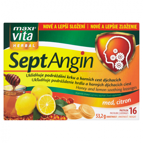 MaxiVita SeptAngin - med a citron 16 pastilek