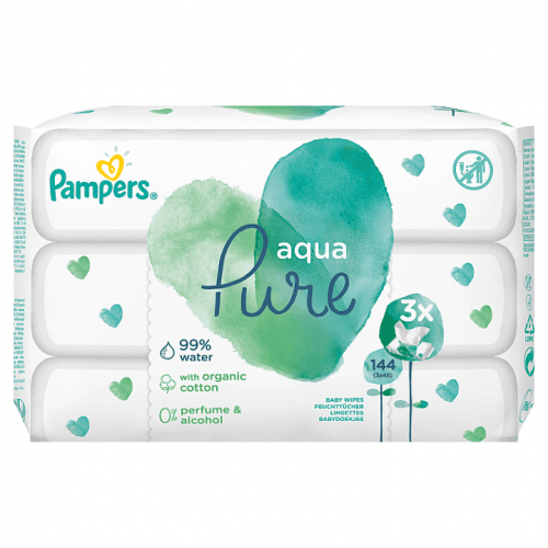 Pampers Aqua Pure Vlhčené Ubrousky - 48 Ks