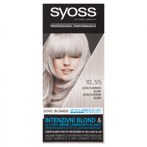 Syoss Blond Cool Blonds barva na vlasy  Ultra Platinová Blond 10-55, 50 ml