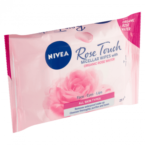 Nivea Micelární ubrousky s růžovou vodou (Micellar Rose Water Wipes) 25 ks