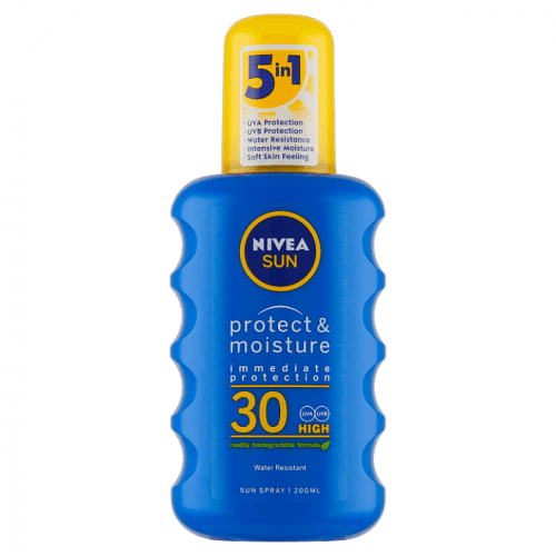 Nivea Sun Protect & Moisture hydratační sprej na opalování SPF 30  200 ml