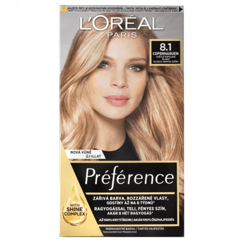 L'Oréal Paris Barva na vlasy Préférense 8.1 Copenhaguen Světlá popelavá blond