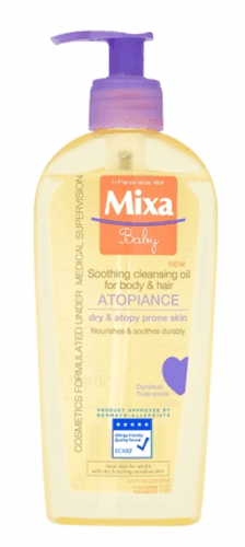 Mixa Zklidňující a čisticí olej pro děti (Soothing Cleansing Oil For Body & Hair) 250 ml