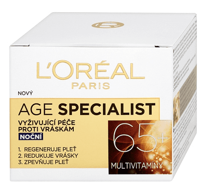 Loreal Paris Noční krém proti vráskám s multivitamíny Age Specialist 65+ 50 ml