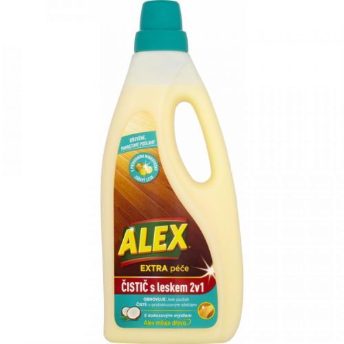 ALEX 2v1 čistič + leštěnka s kokosovým mydlem na dřevo a parkety 750ml