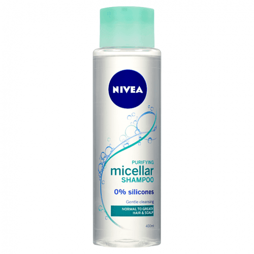 Nivea Micellar Shampoo osvěžujicí micelární šampon pro normální až mastné vlasy bez silikonů  400 ml