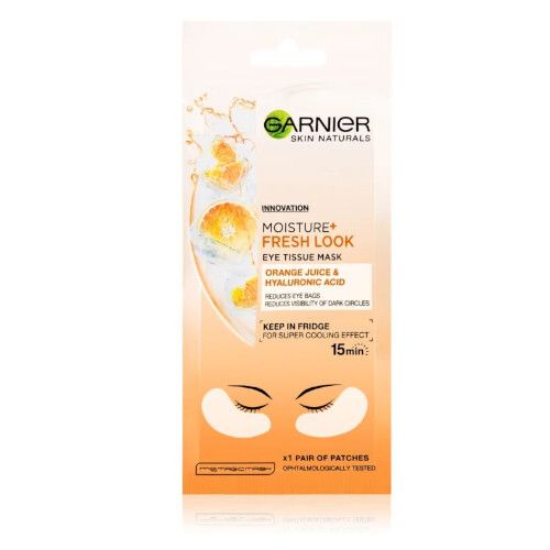 Garnier Povzbuzující oční maska se šťávou z pomeranče a kyselinou hyaluronovou (Eye Tissue Mask) 6 g