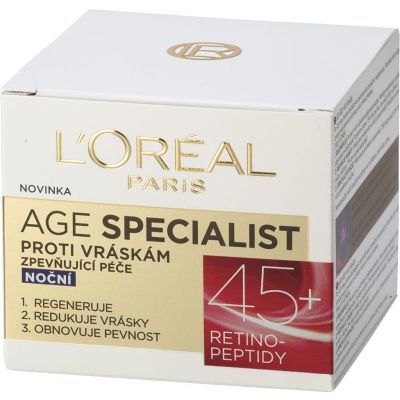 L'Oréal Paris Age Specialist, zpevňující noční péče proti vráskám 50 ml