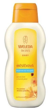 Weleda Baby Calendula Cream Bath měsíčková kojenecká koupel 200 ml pro děti