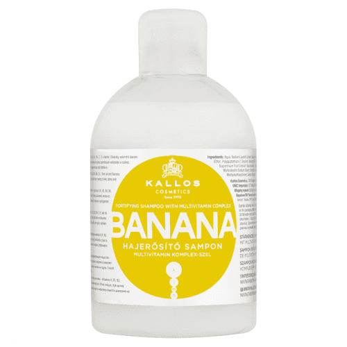 Kallos Banana Fortifying Shampoo 1000ml Šampon na suché vlasy   W Šampon pro suché vlasy