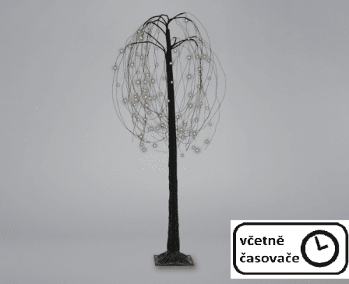 Vánoční dekorace - světelný strom - smuteční vrba, 150 cm, 96 LED