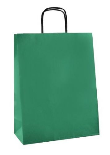 Papírová taška přírodní - zelená 25 x 11 x 32 cm 154024