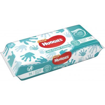 Huggies Single All Over Clean dětské vlhčené ubrousky 56 ks