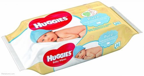 Huggies vlhčené ubrousky Pure Single 56ks