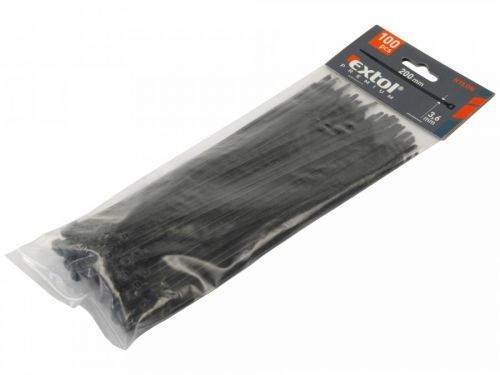 Páska stahovací černá balení - 380x7.6mm 50ks