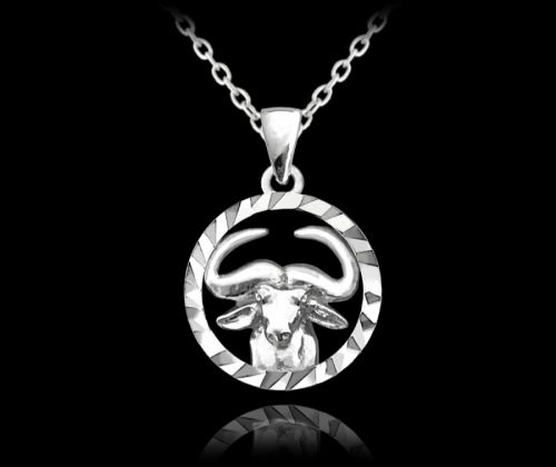 Stříbrný náhrdelník MINET Zodiac znamení BÝK JMAS9405SN45