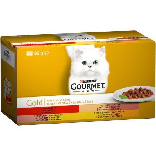 Gourmet Gold kousky masa ve šťávě 4 x85 g