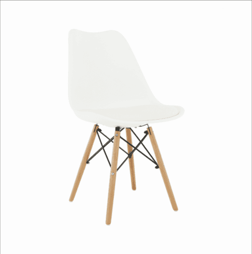 Jídelní židle KEMAL NEW ekokůže / plast / dřevo Tempo Kondela Bílá