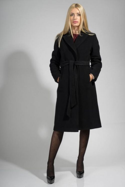 Dámský kabát / plášť Bella - Mattire - M-38 - černá