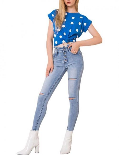 Světle modré dámské džíny