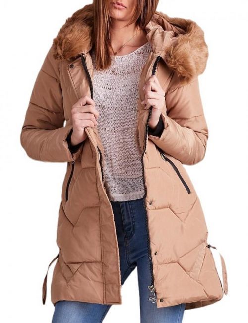 Dámská béžová zimní bunda