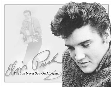 DESPERATE Plechová cedule ELVIS PRESLEY- The Sun Never Sets On A Legend, (40 x 31 cm)