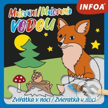 Malování / Maľovanie vodou - Zvířátka v noci - INFOA