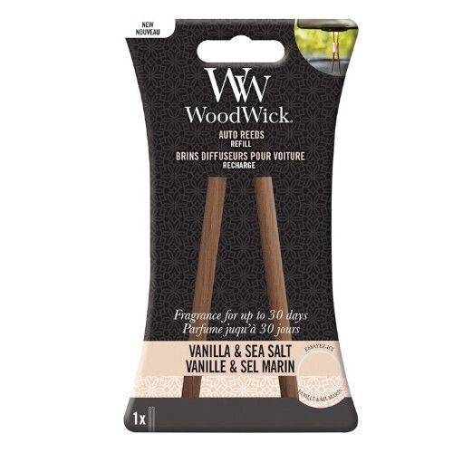 WoodWick Náhradní vonné tyčinky do auta Vanilla & Sea Salt (Auto Reeds Refill)