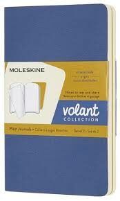 Moleskine: Volant zápisníky čisté modrý žlutý S