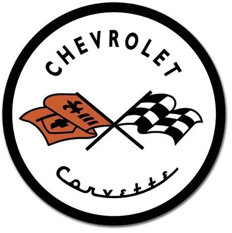 DESPERATE Plechová cedule CORVETTE 1953 CHEVY - Chevrolet logo, (30 x 30 cm)