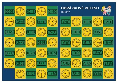 Pexeso: Matematika - Hodiny - Staněk Martin, PhDr. Mgr.