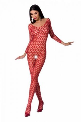 Passion BS077 červený Bodystocking One size červená