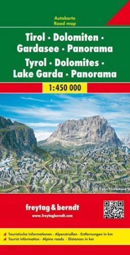 Automapa Tirol, Dolomites, Lake Garda, Panorama 1 : 450 000, Volné listy