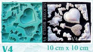 Silikonová forma srdce - Galias Moulds