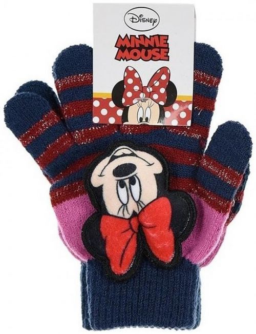 Minnie mouse dívčí pruhované rukavice