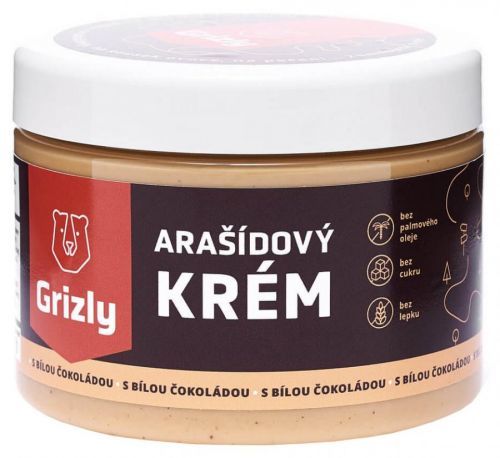 GRIZLY Arašídové máslo s bílou čokoládou 500g