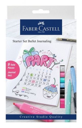 Kaligrafické pera Faber-Castell Pitt / startovací set se zápisníkem