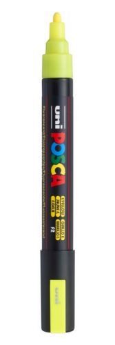 Akrylový popisovač POSCA, PC-5M, 2,5 mm, fluo-žlutý