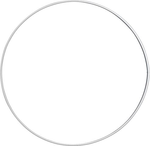 Drátěný kroužek bílý O 20 cm