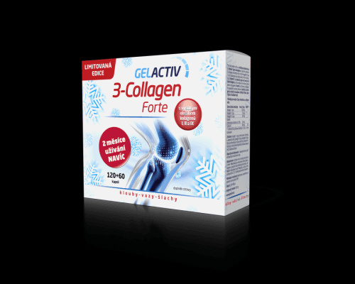 GelActiv 3-Collagen Forte Dárkové balení 120+60 kapslí