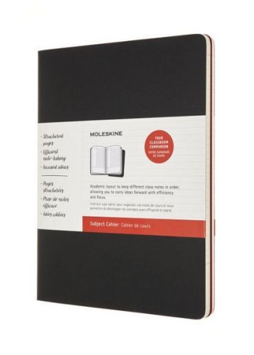 Moleskine Sešity 2ks plánovací linkované černé /červené XL