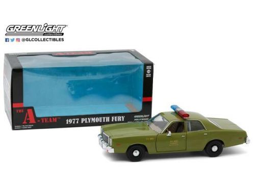 Greenlight Collectibles | A-Team - Diecast Model 1/24 1977 Plymouth Fury U.S. Army Police